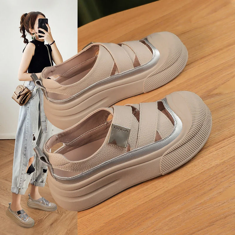 Damen Komfortable Plateau Slipper