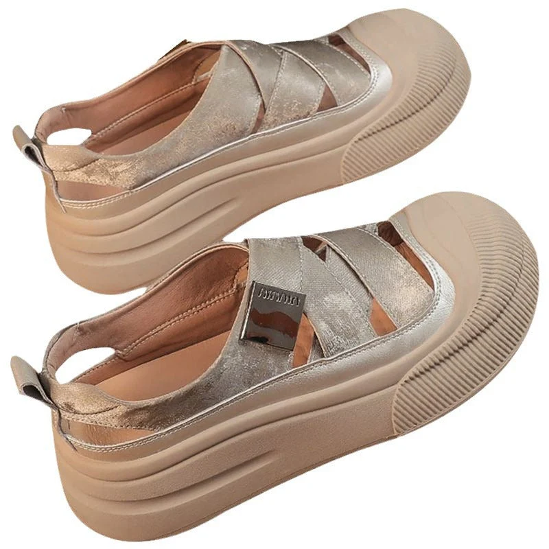 Damen Komfortable Plateau Slipper