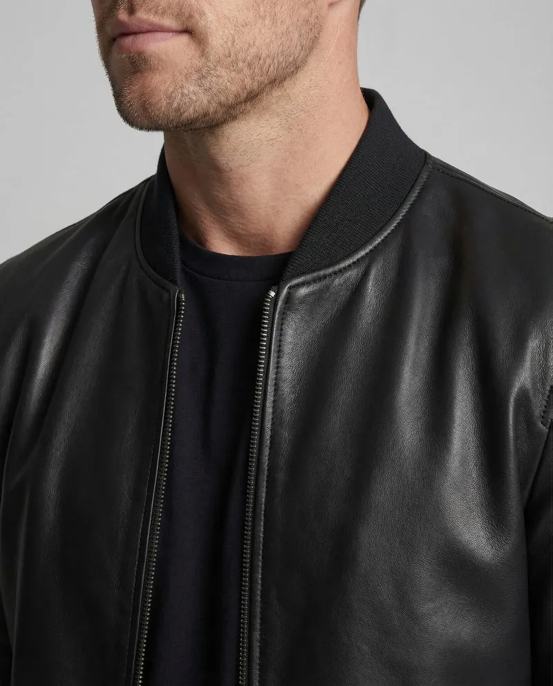 Herren Bomberjacke Lederoptik
