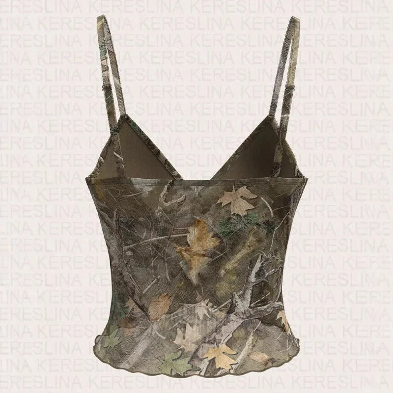 Damen Camouflage Top Nord Taschen