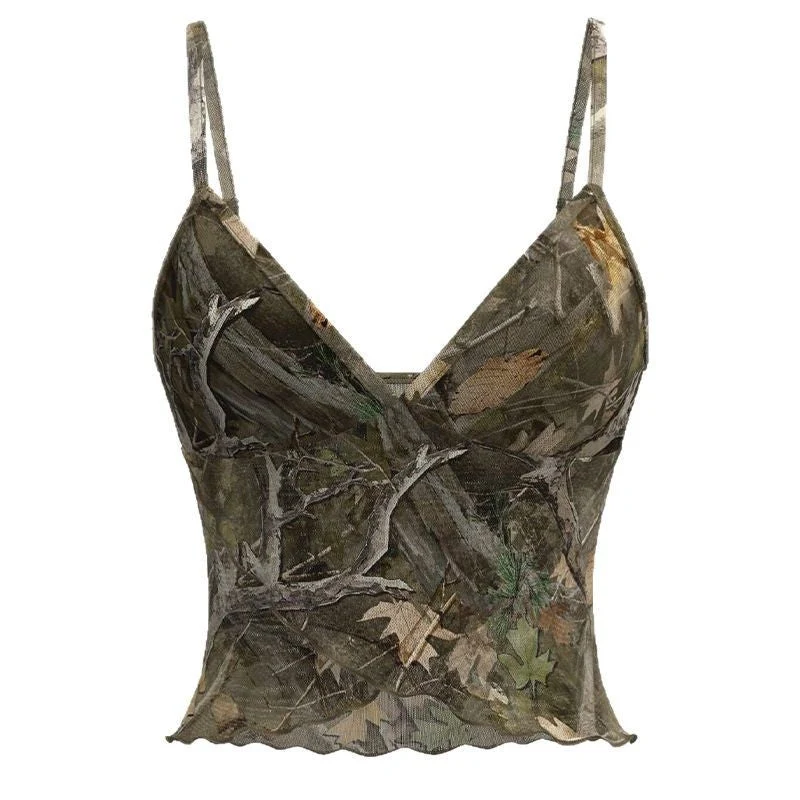 Damen Camouflage Top Nord Taschen