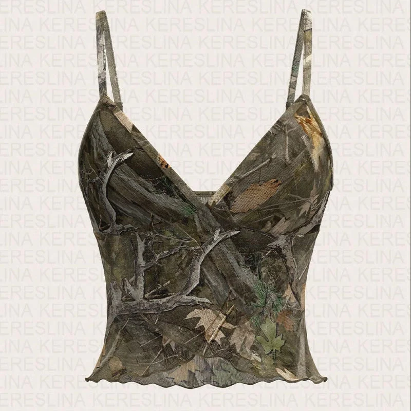 Damen Camouflage Top Nord Taschen