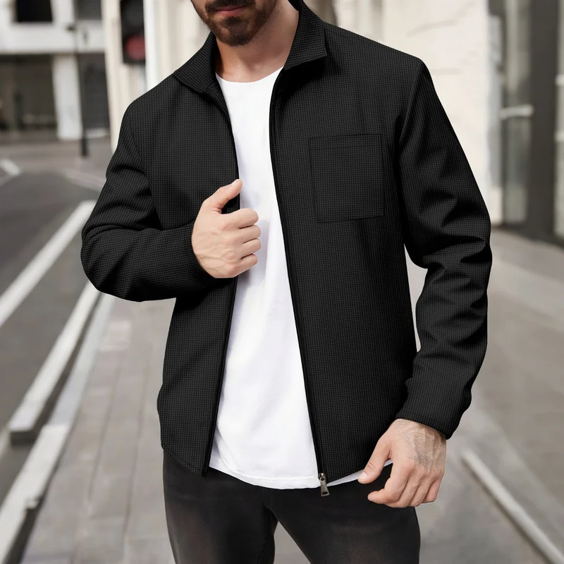 Herren modische Jacke mit strukturiertem Design