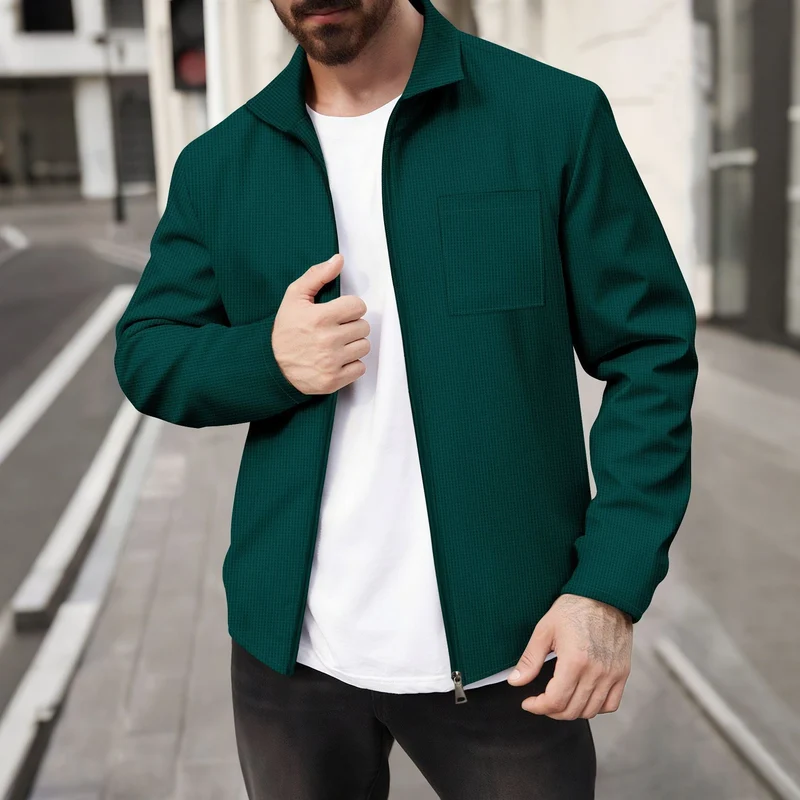Herren modische Jacke mit strukturiertem Design