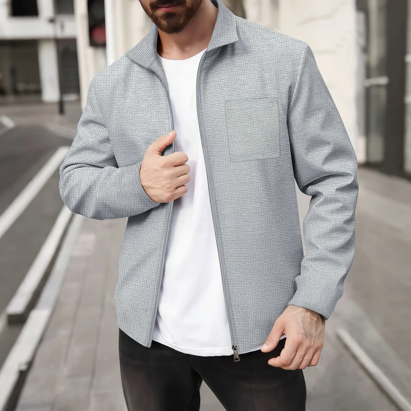 Herren modische Jacke mit strukturiertem Design