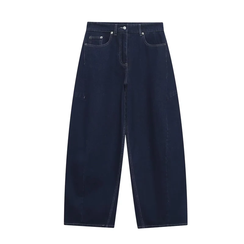 Damen weite Jeans im modernen Schnitt mit angesagten Cargo-Taschen Nord Taschen