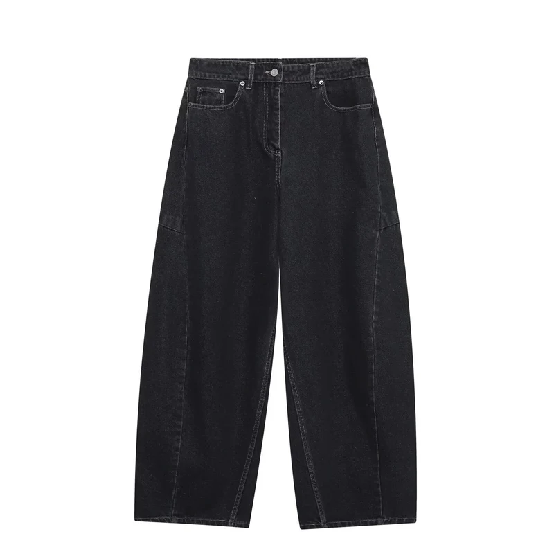 Damen weite Jeans im modernen Schnitt mit angesagten Cargo-Taschen Nord Taschen