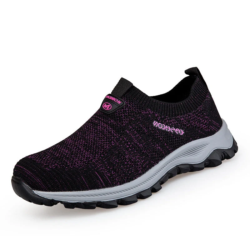 Damen Atmungsaktive Slip-On Freizeitschuhe mit elastischem Obermaterial Nord Taschen