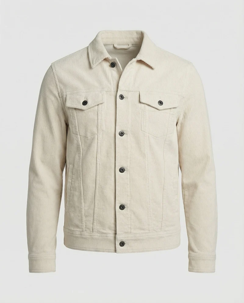 Cord Überhemdjacke Mit Druckknöpfen Herren