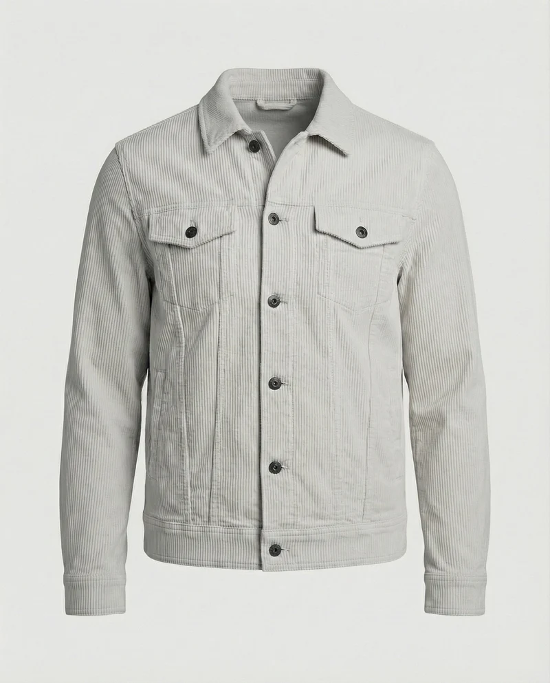 Cord Überhemdjacke Mit Druckknöpfen Herren
