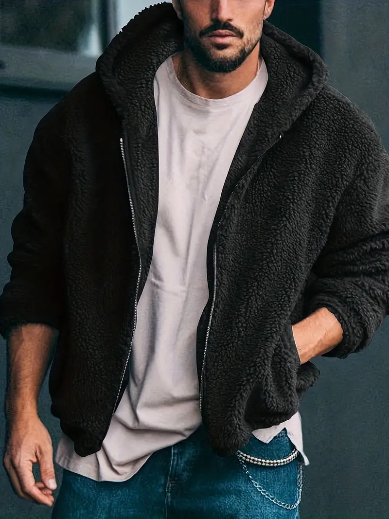 Teddyjacke mit Reißverschluss für Männer
