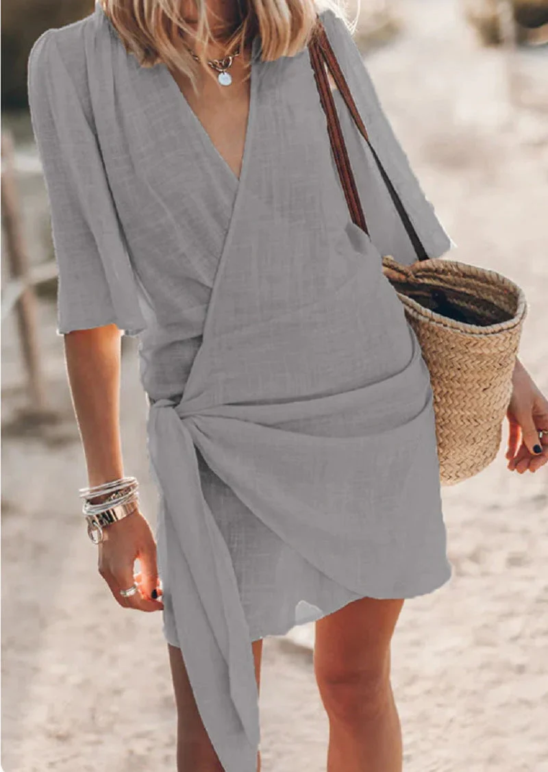 Damen Wickelkleid