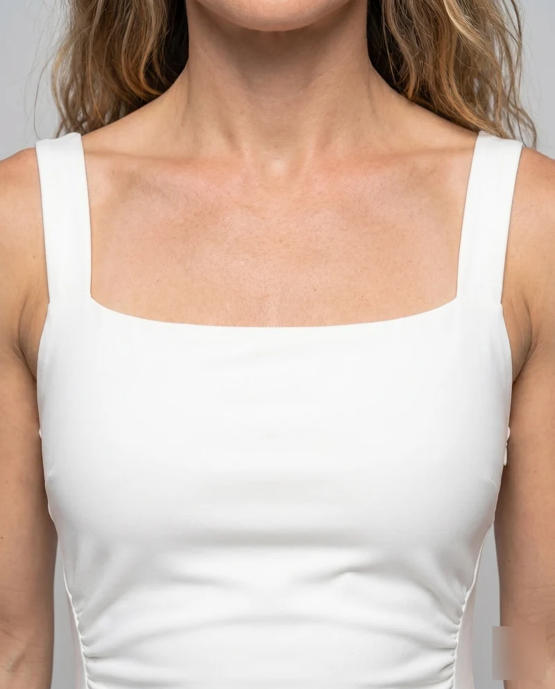 Damen Midi-Kleid mit schickem Quadrat-Ausschnitt und elegantem Schnitt