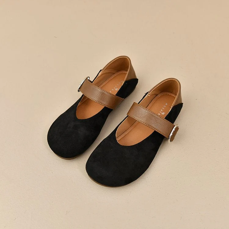 Damen bequeme Mary Jane Ballerinas mit dekorativem Riemen