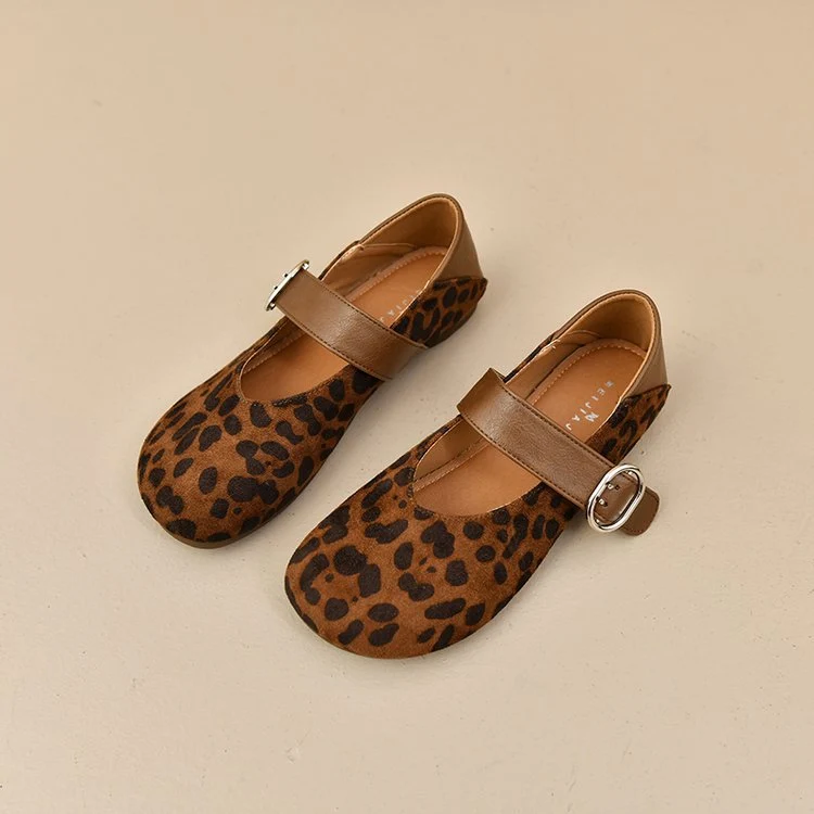 Damen bequeme Mary Jane Ballerinas mit dekorativem Riemen
