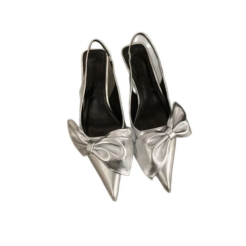 Damen Slingback-Pumps mit elegantem Schleifenakzent Nord Taschen