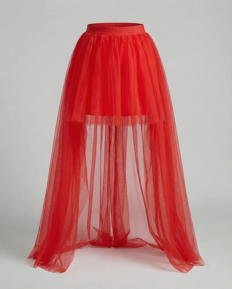 Damen mehrlagiger Tüllrock in Ballon-Silhouette