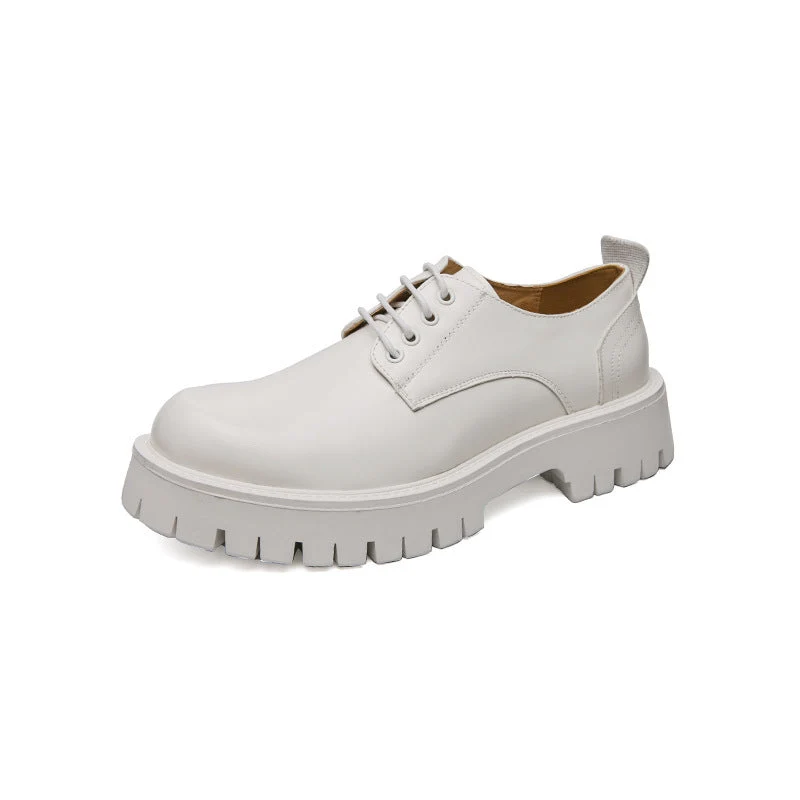 Damen modische Schnürschuhe mit robuster Plattformsohle und hochwertigem Leder