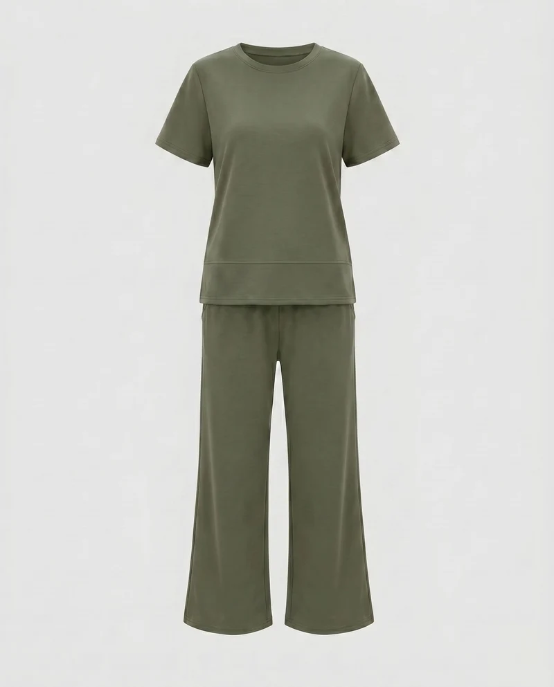 Damen Lounge-Hose und Oberteil Set Nord Taschen