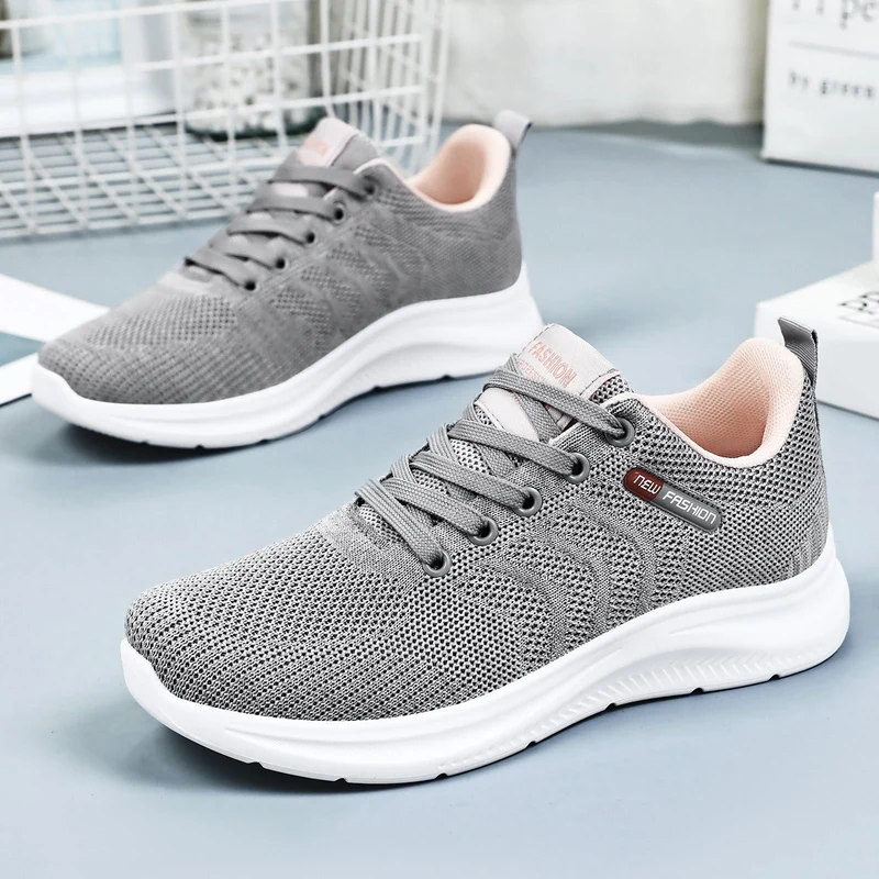 Damen Atmungsaktive und bequeme Sneaker mit elastischem Strickdesign Nord Taschen