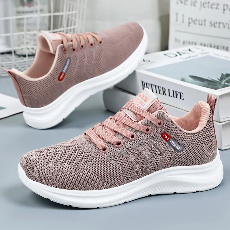 Damen Atmungsaktive und bequeme Sneaker mit elastischem Strickdesign Nord Taschen