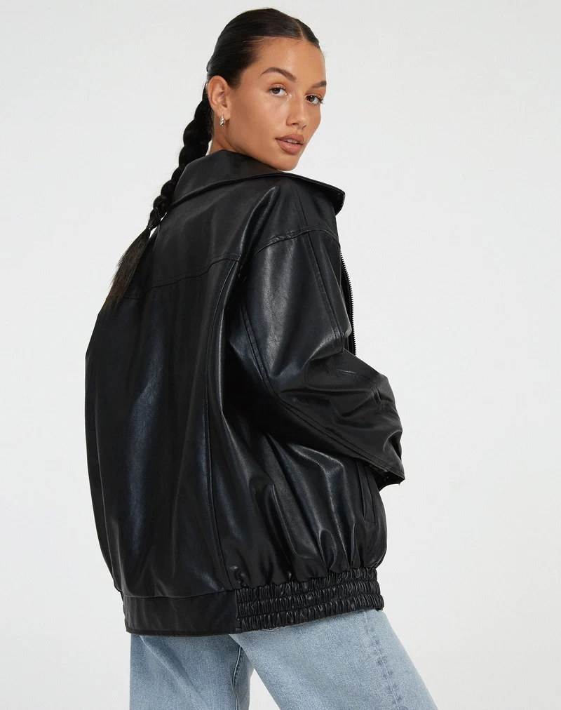 Übergröße Lederjacke