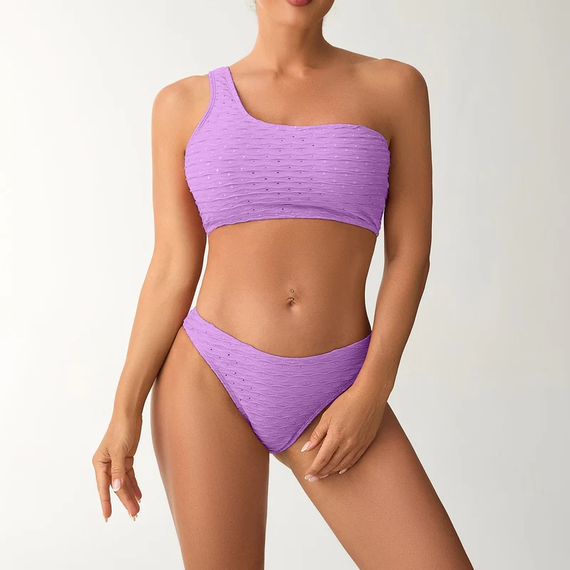 Damen Einseitiger Bikini mit strukturierter Oberfläche Nord Taschen