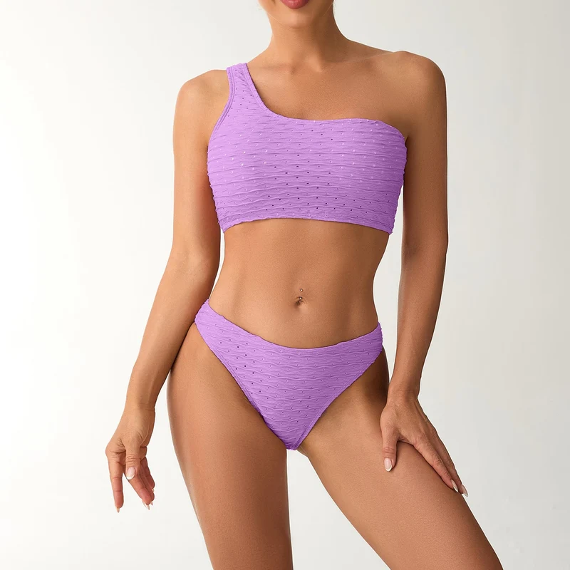 Damen Einseitiger Bikini mit strukturierter Oberfläche Nord Taschen