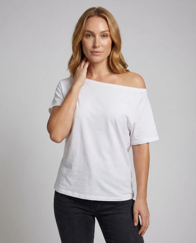 Damen Asymmetrisches Ein-Schulter-Oberteil