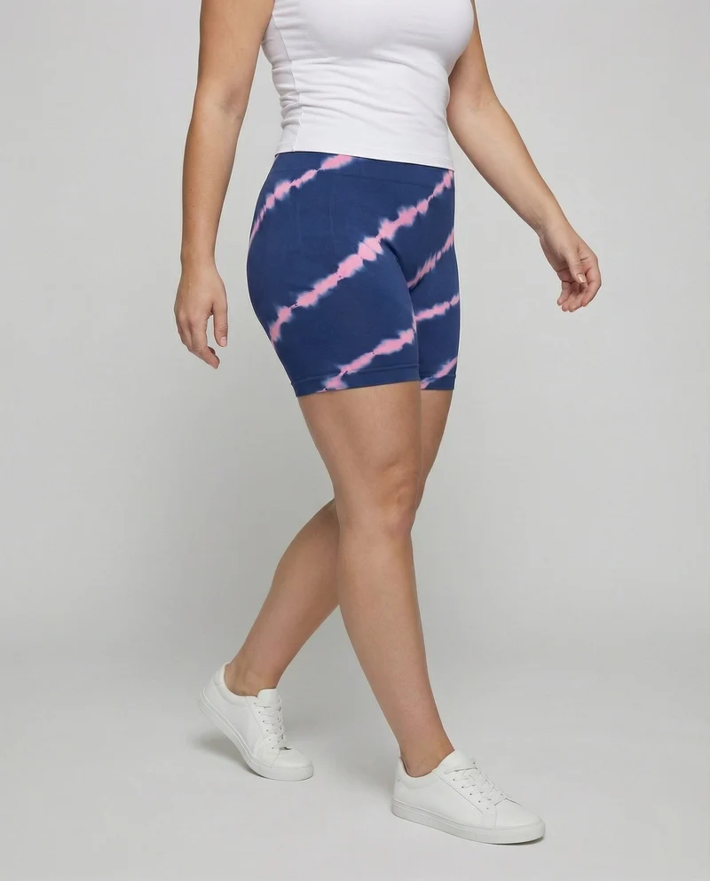 Damen taillenformende Radler-Leggings aus Jersey