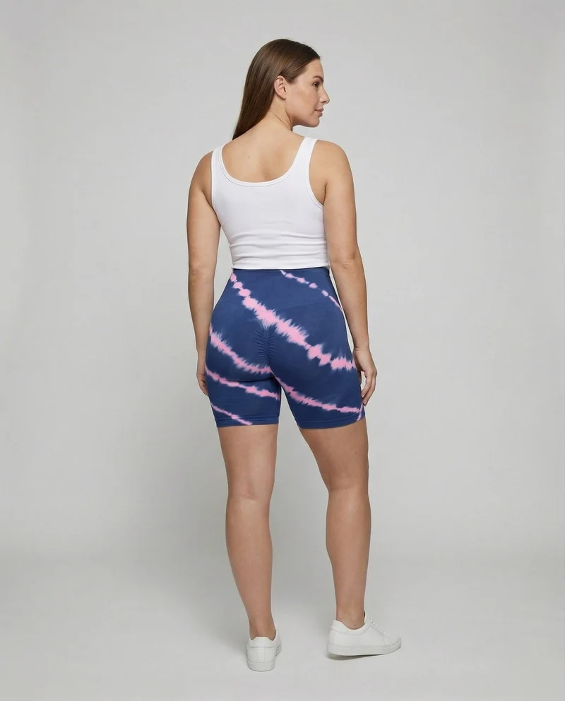 Damen taillenformende Radler-Leggings aus Jersey
