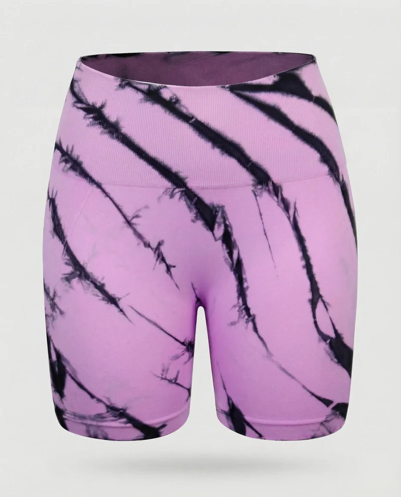 Damen taillenformende Radler-Leggings aus Jersey