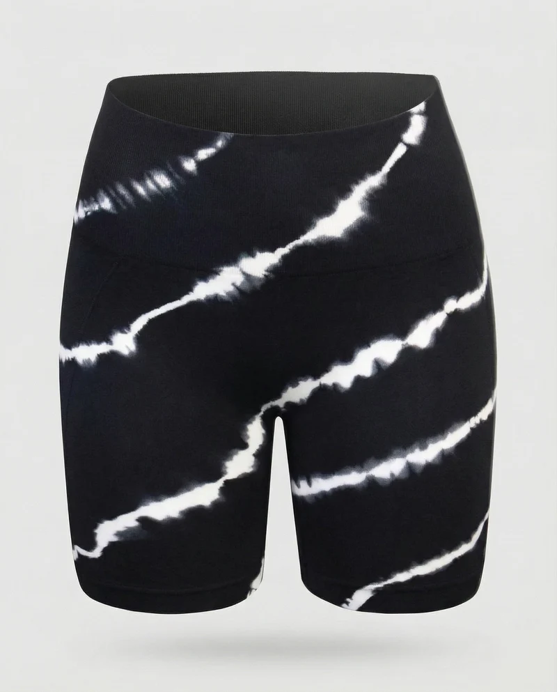 Damen taillenformende Radler-Leggings aus Jersey