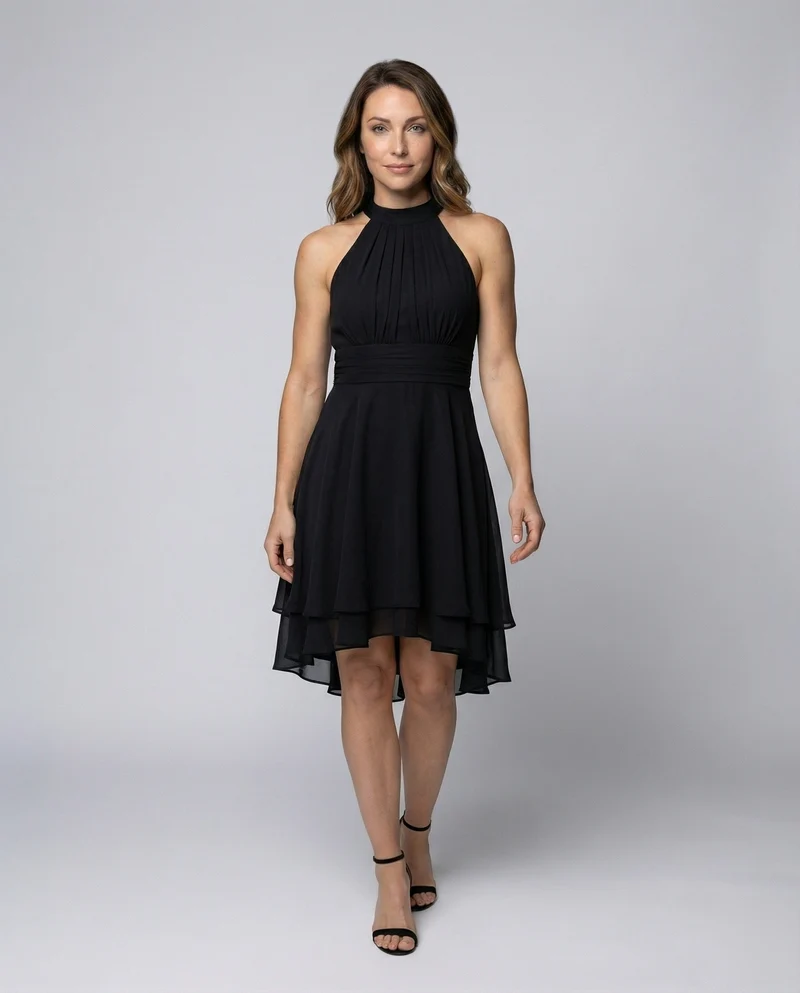 Damen elegantes Halter-Cocktailkleid
