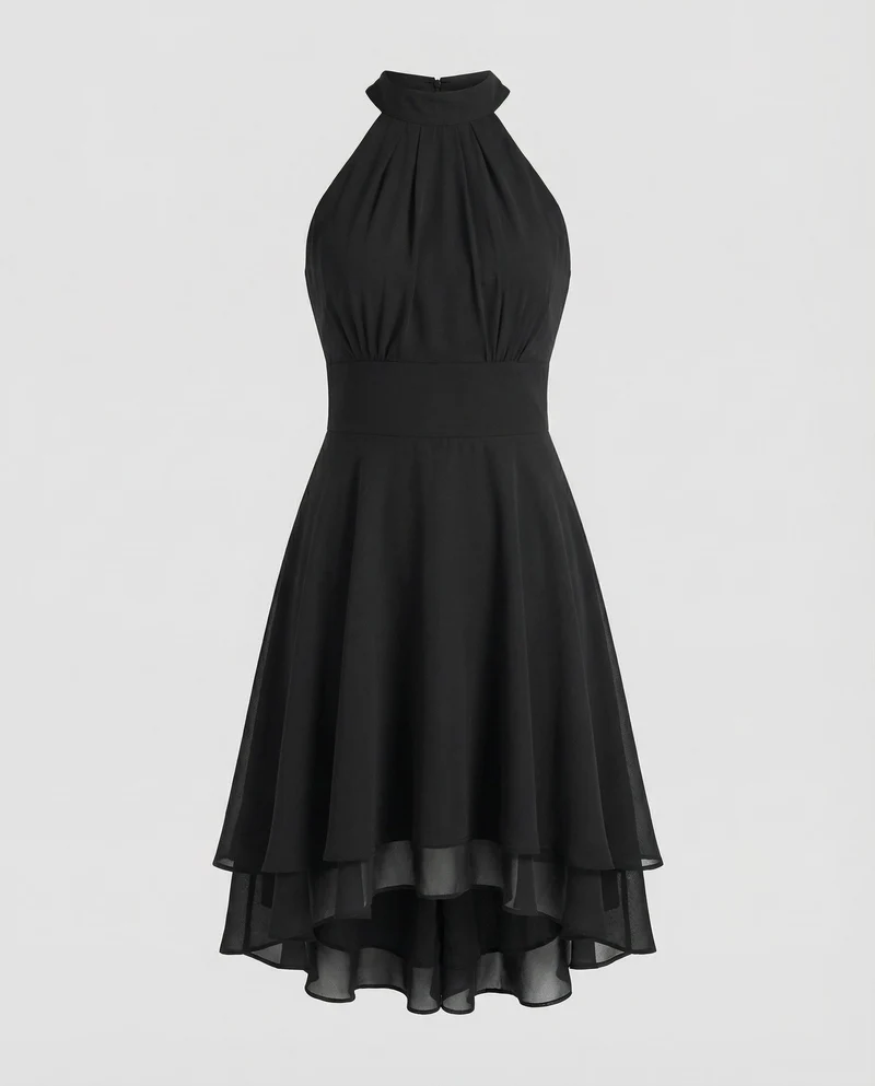 Damen elegantes Halter-Cocktailkleid