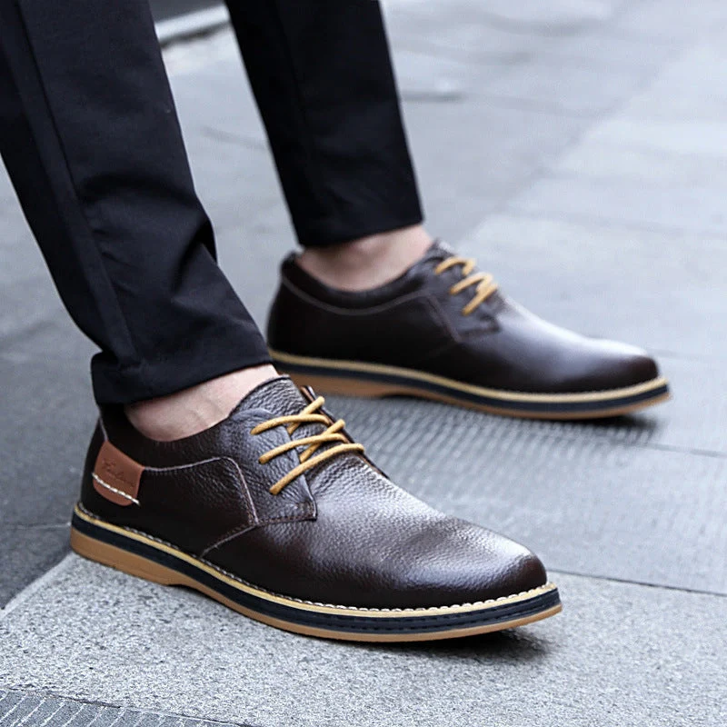 Herren Elegante und komfortable Schnürschuhe aus hochwertigem Leder