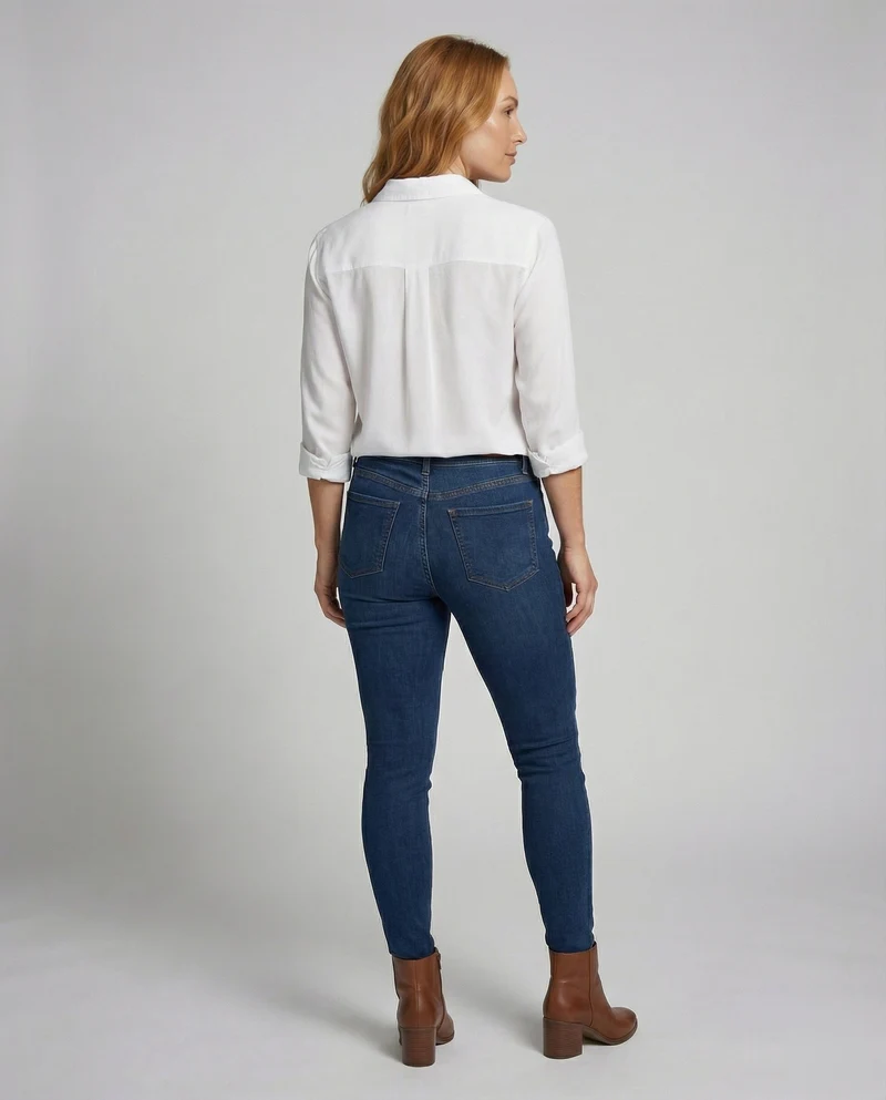 Damen Legere Crêpe Viskose Hemdbluse