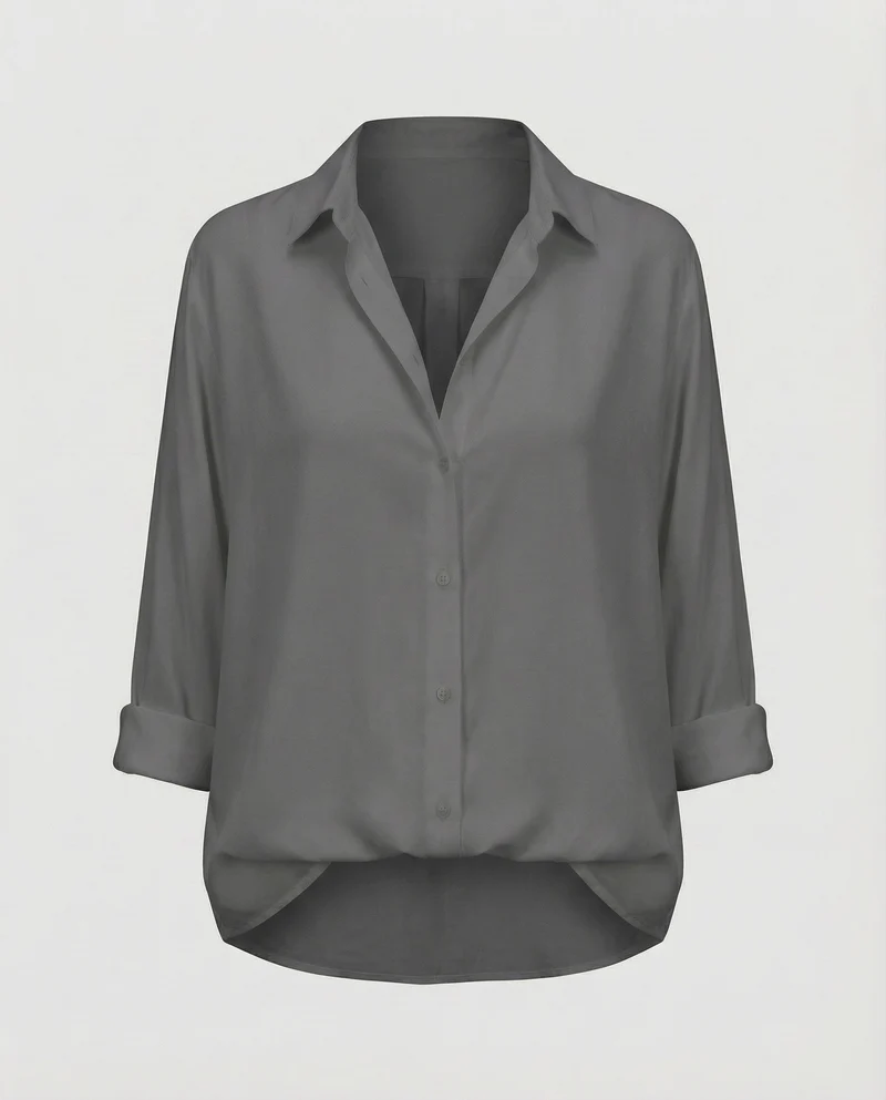 Damen Legere Crêpe Viskose Hemdbluse