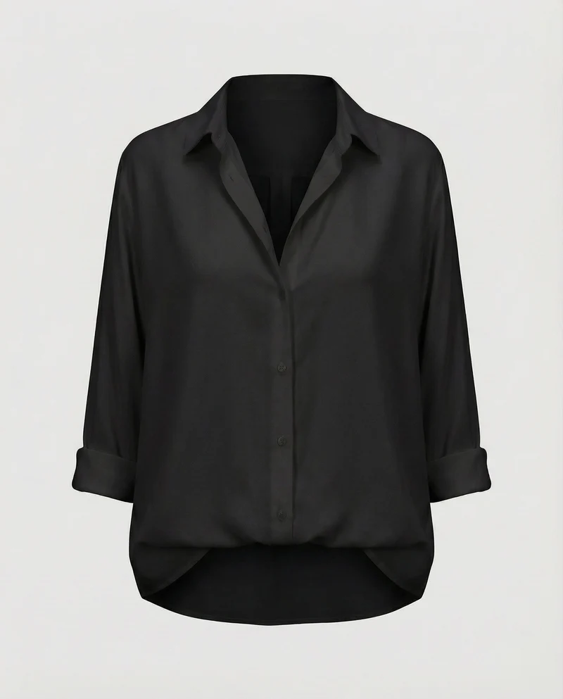 Damen Legere Crêpe Viskose Hemdbluse