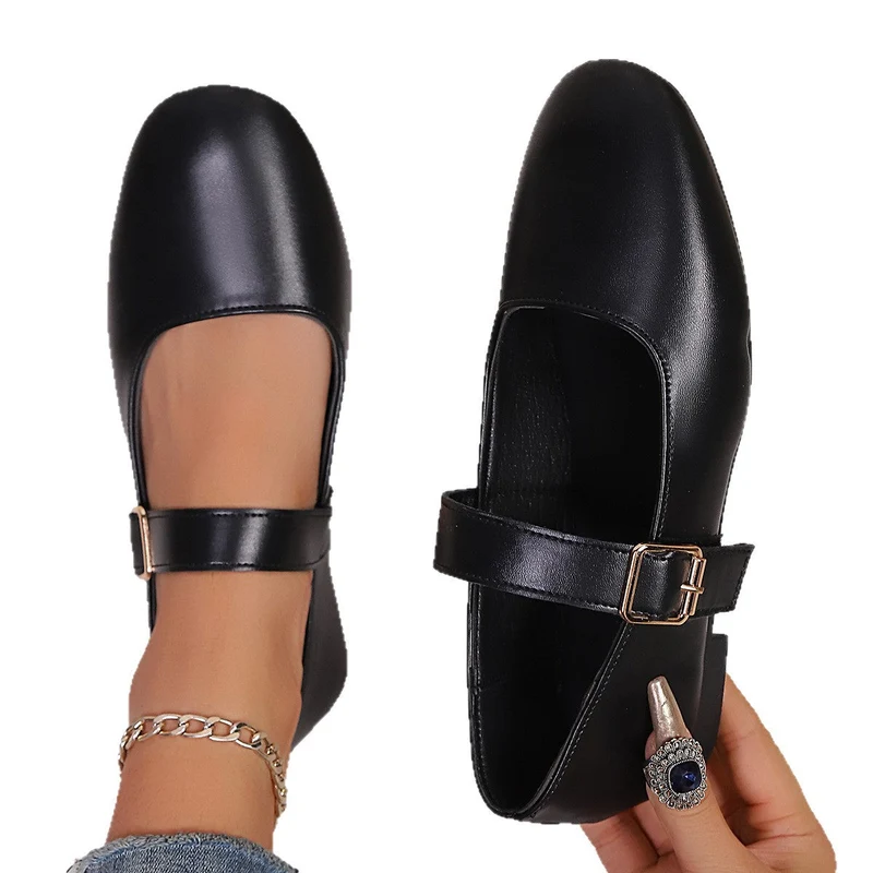 Damen Ballerina-Schuhe mit verstellbarem Riemendesign und bequemem Fußbett