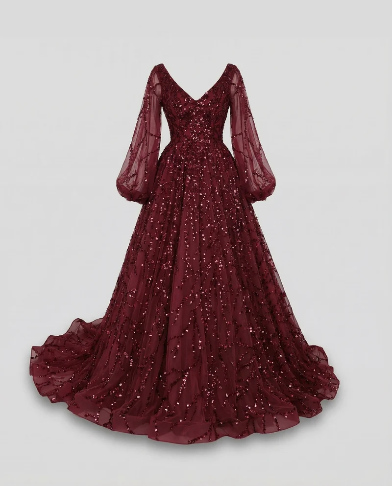 Damen glamouröse Gala-Robe mit opulentem Tüllrock
