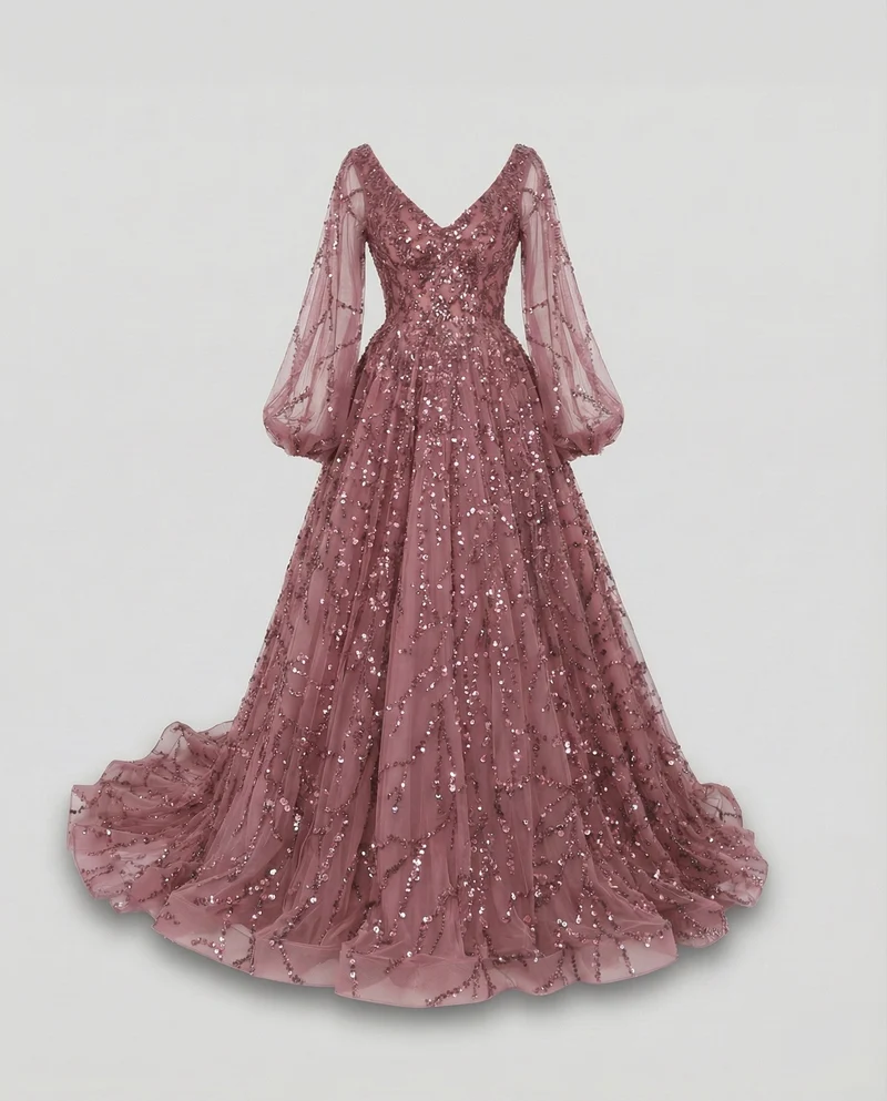 Damen glamouröse Gala-Robe mit opulentem Tüllrock