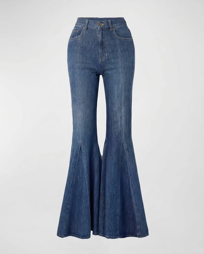 Damen Schlaghose mit hohem Bund und modischer Weite Nord Taschen