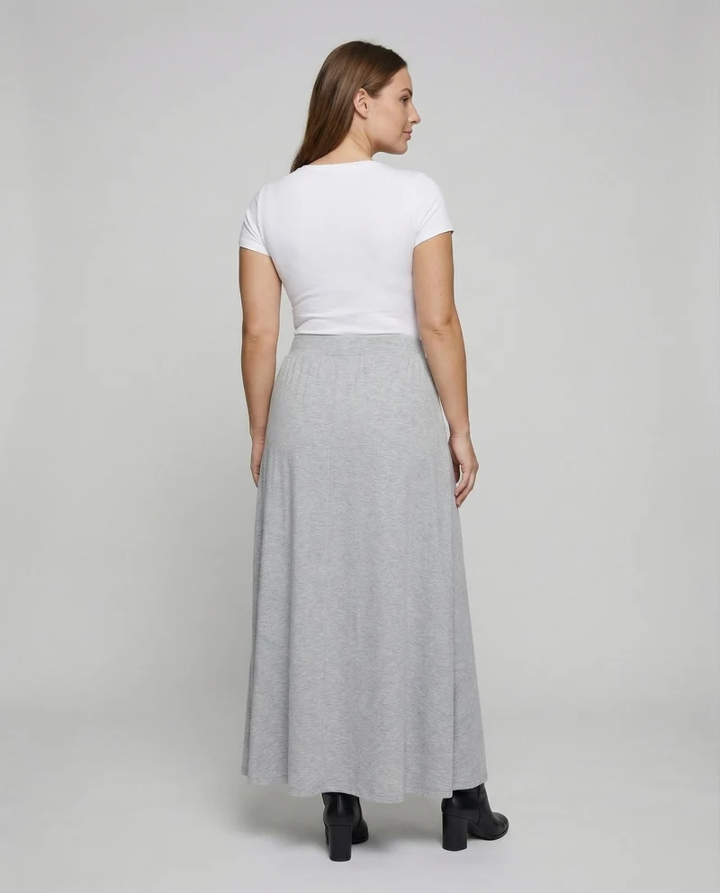 Damen Lagen-Maxi-Rock mit tiefem Seitenschlitz