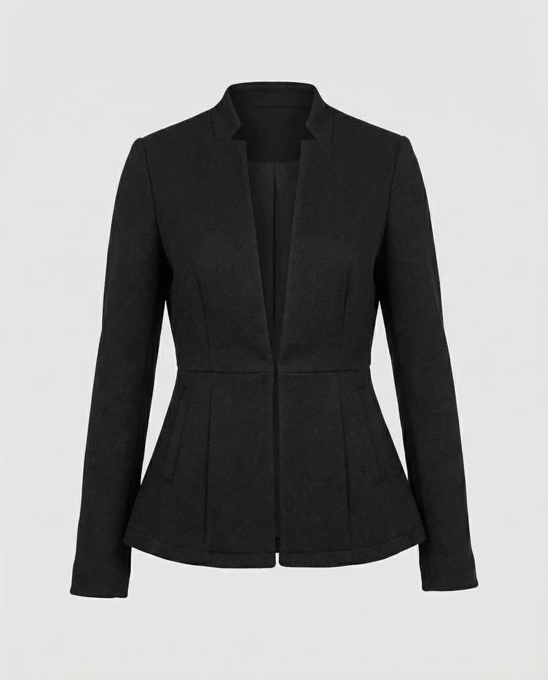 Damen Blazer ärmellos Hahnentritt