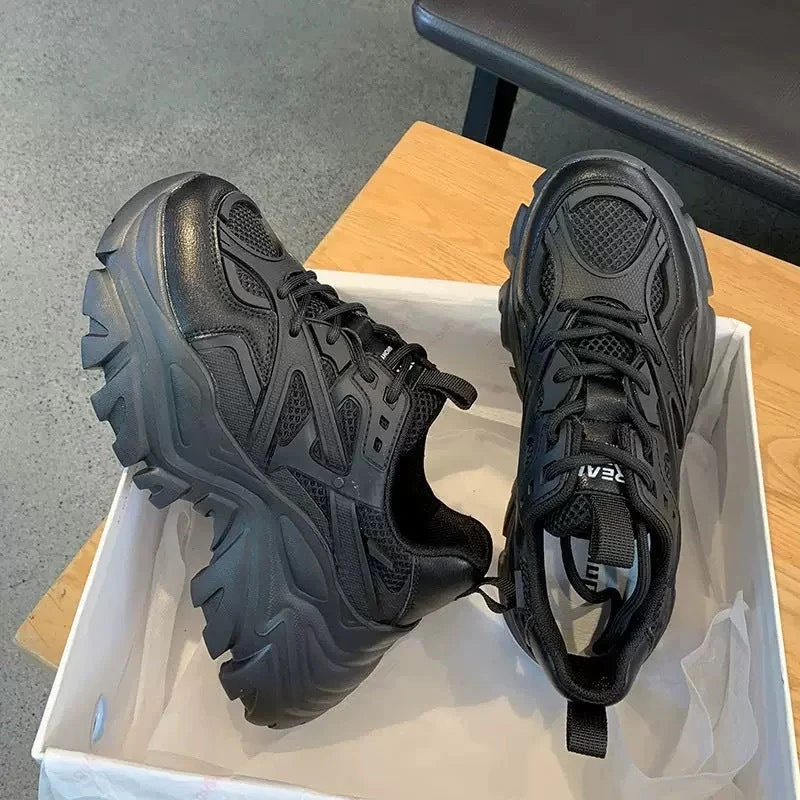 Damen Sportliche Chunky Sneaker mit atmungsaktiver Mesh-Oberfläche