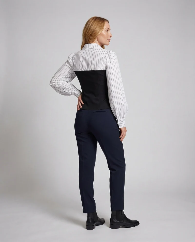 Damen Blusen-Corsagen-Top Hemdkragen