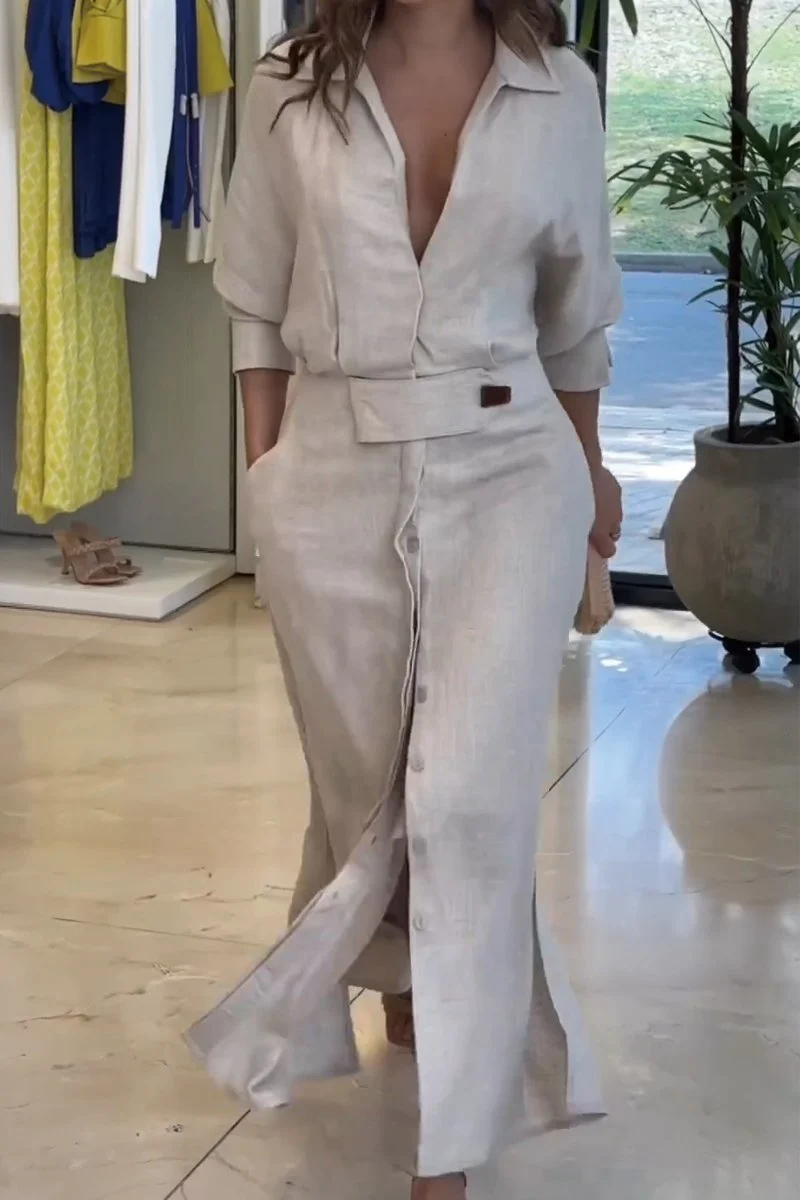 Klassisches kleid in Maxilänge