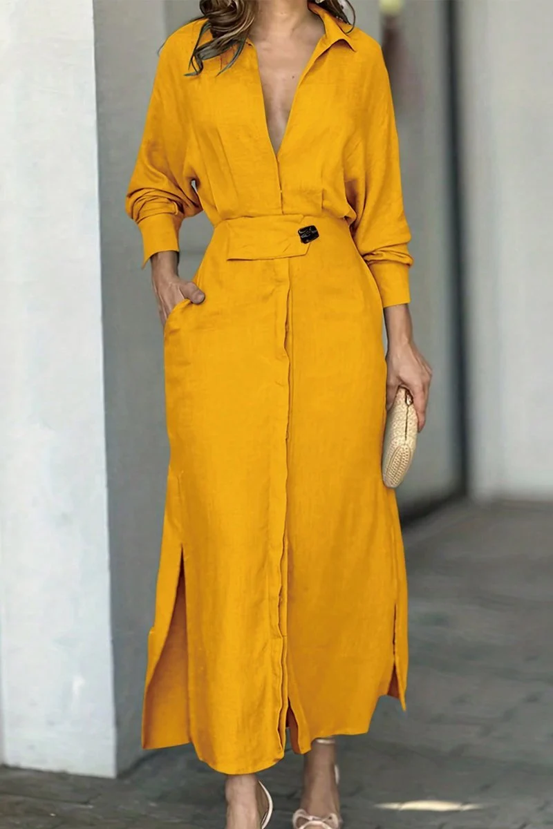 Klassisches kleid in Maxilänge