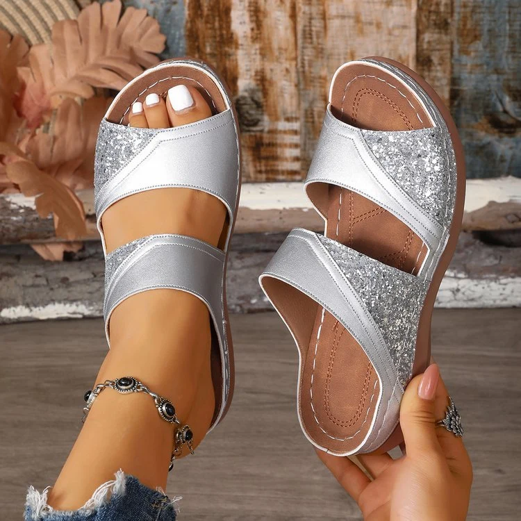 Damen Komfortable Clogs mit modischen Querriemen und ergonomischem Fußbett